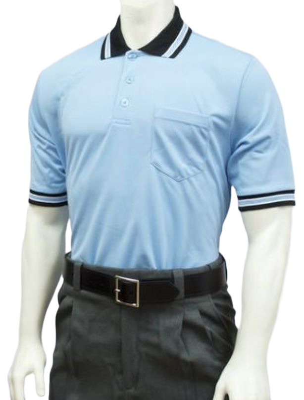 Powder Blue W/ Black Trim Umpire Shirt