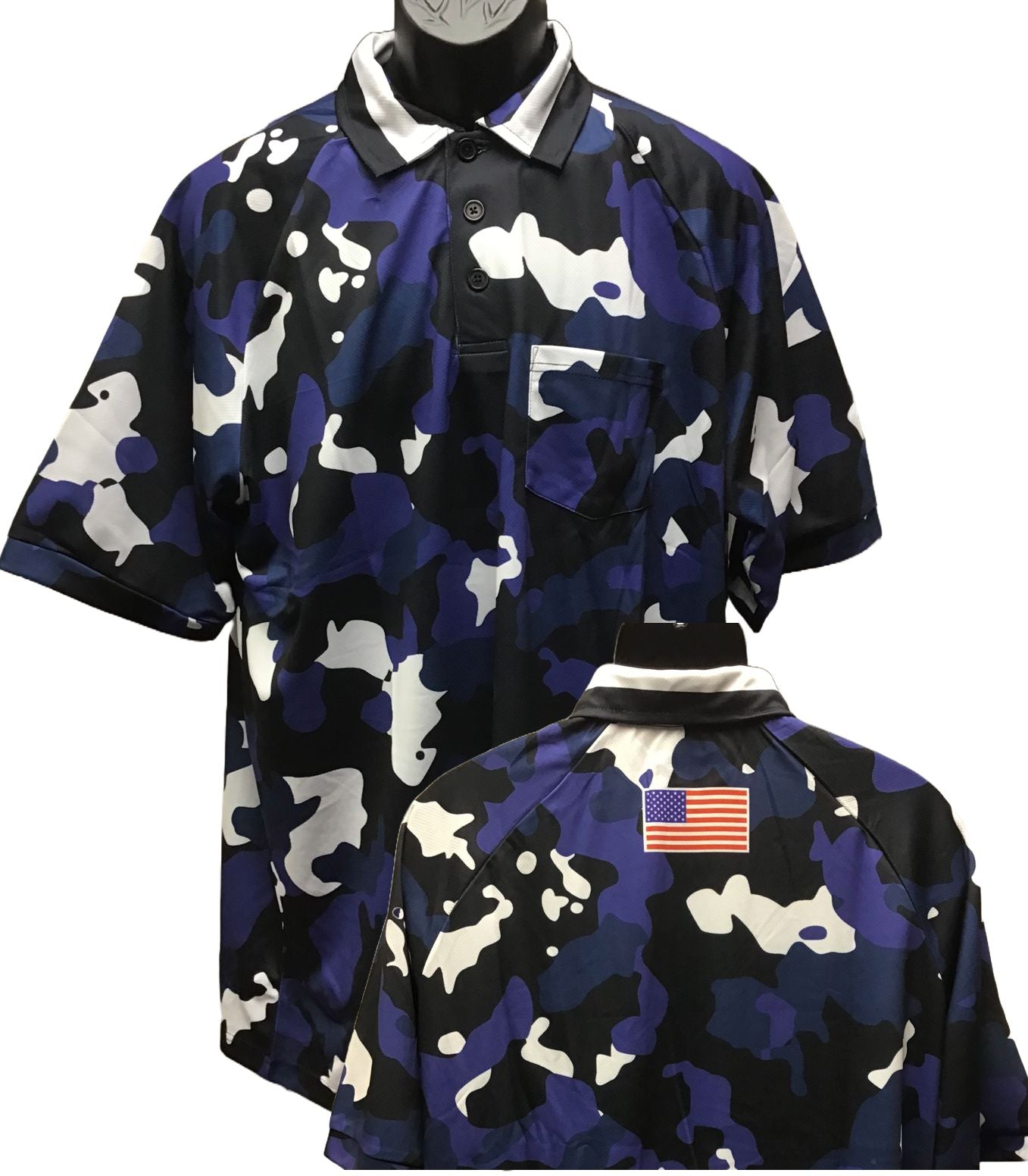 Blue Camo Umpire Shirts