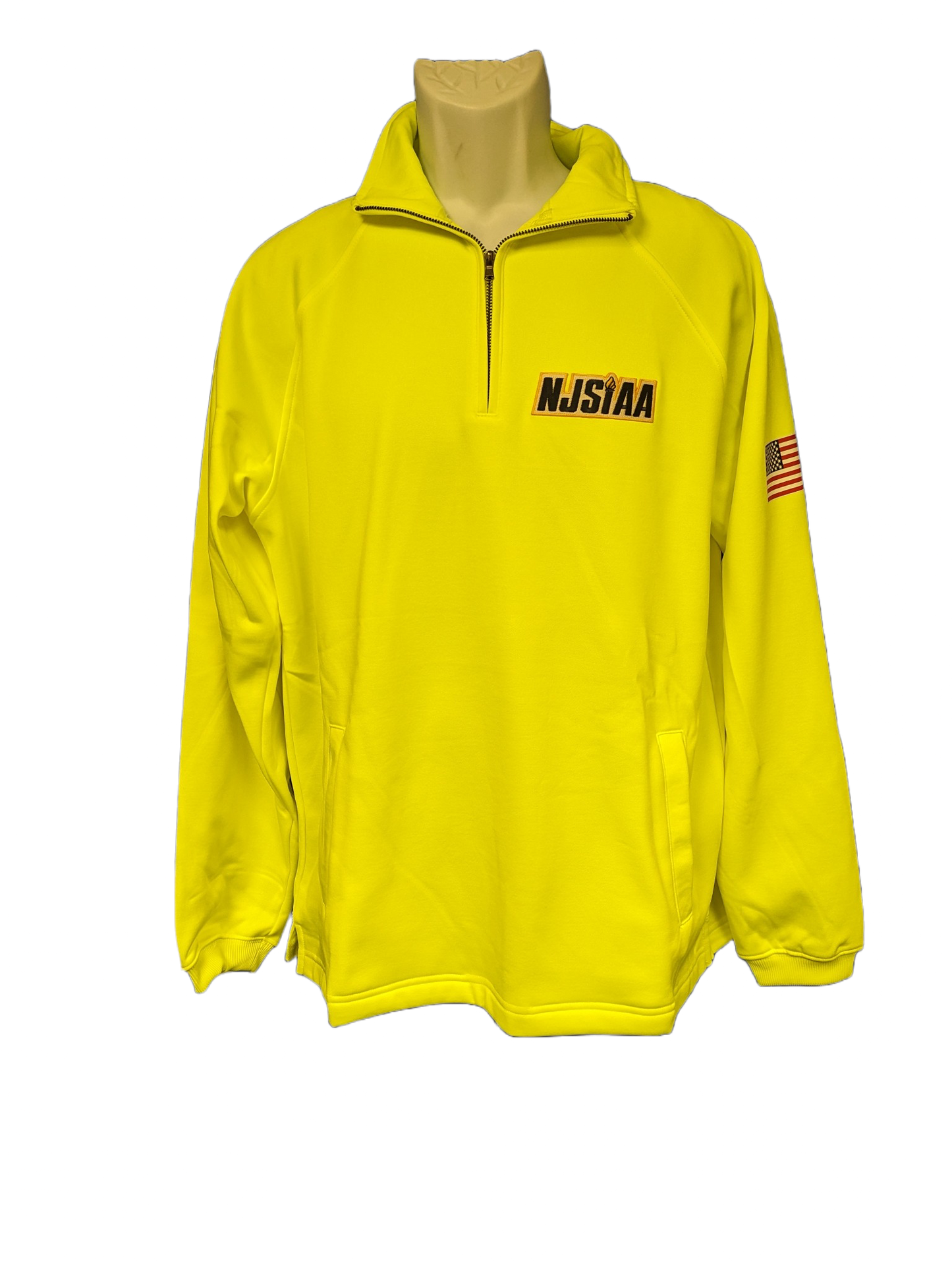 NJSIAA Optic Yellow Field Hockey 1/2 Zip Sweatshirt