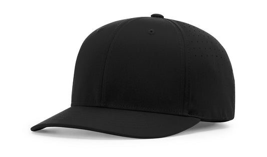 Performance Ignite LT Laser Perf Black Ump Cap - 6-Stitch 2.5” Bill