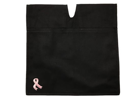 Black Umpire Ball Bag W/ Pink Embroidered Ribbon