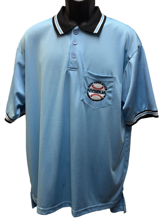 Powder Blue W/ Black Trim NYSBUA Umpire Shirts