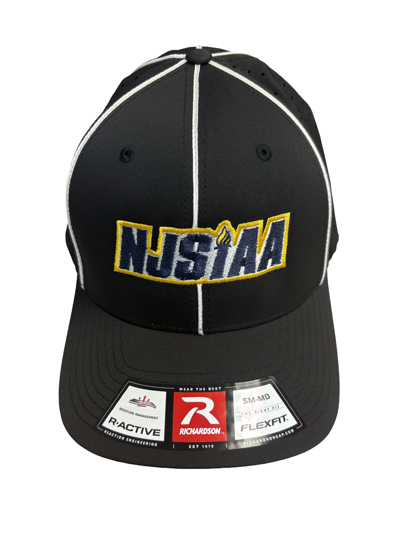 NJSIAA Ignite LT Black W/ White Piping Referee Cap