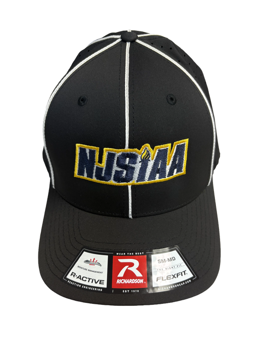 NJSIAA Ignite LT Black W/ White Piping Referee Cap