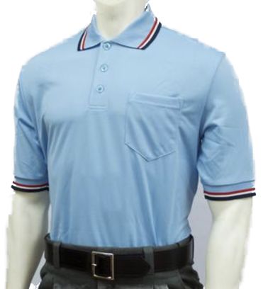 Powder Blue W/ Red Baseball Umpire Shirt