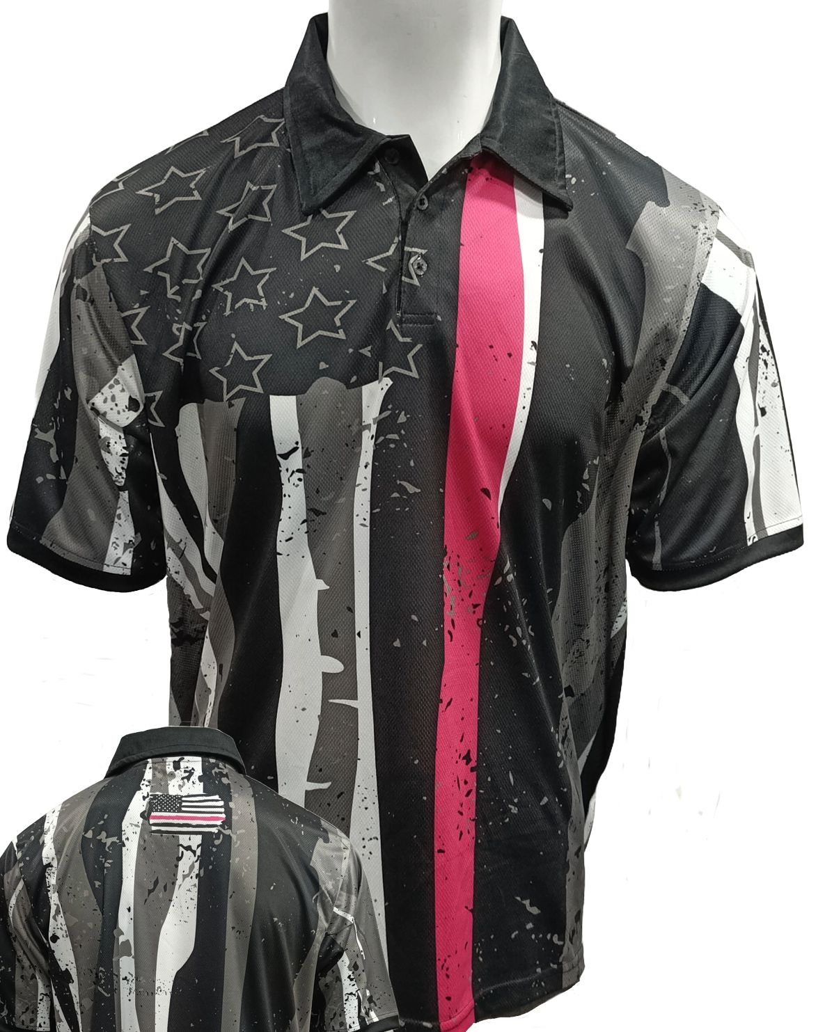 Pink Line Camo Umpire Polo Shirts