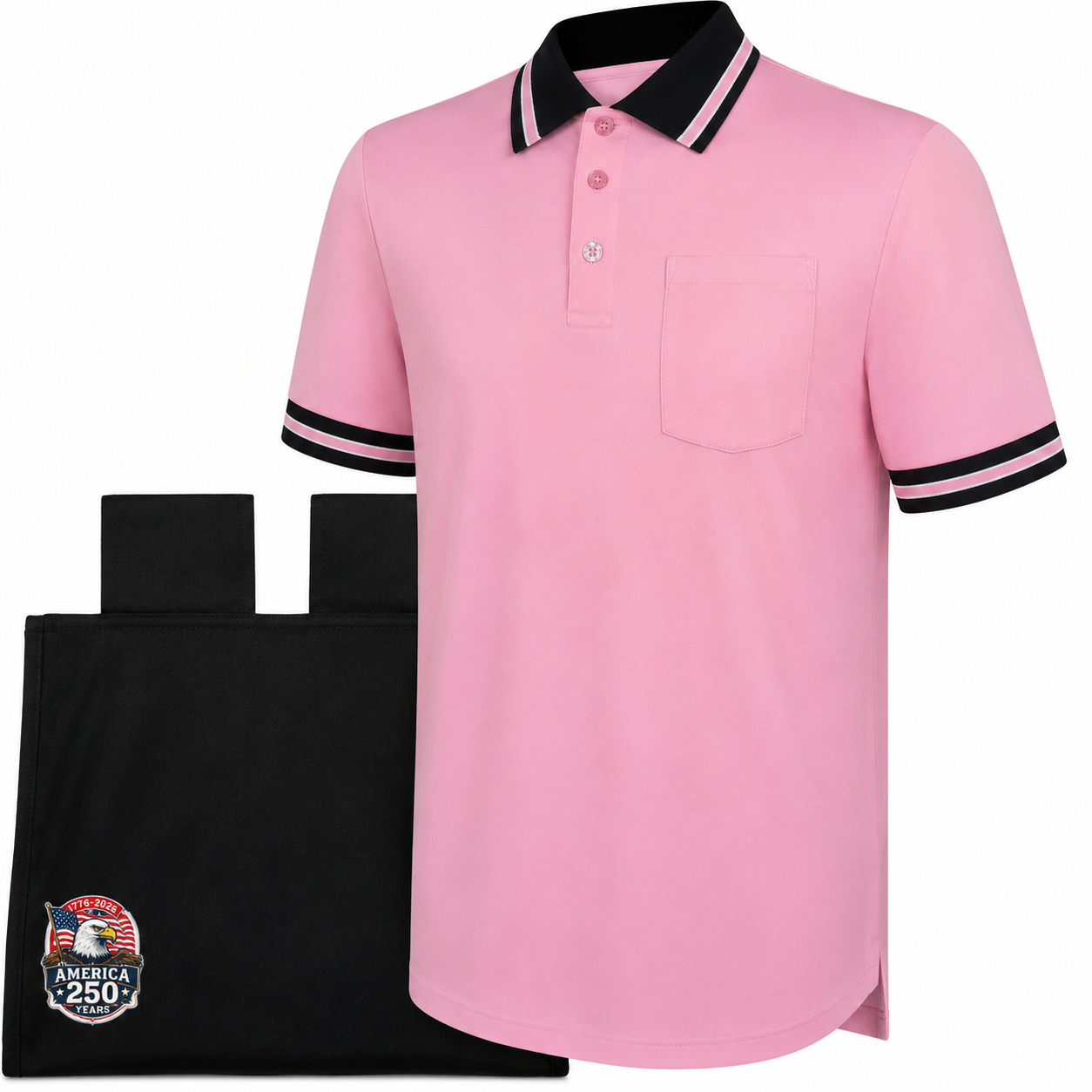 Pink Umpire Shirt & "America 250" Oversized Ball Bag Kit