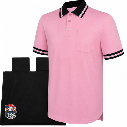 Pink Umpire Shirt & "America 250" Oversized Ball Bag Kit