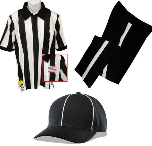 Football Referee Shirt, Cap And Pants Package