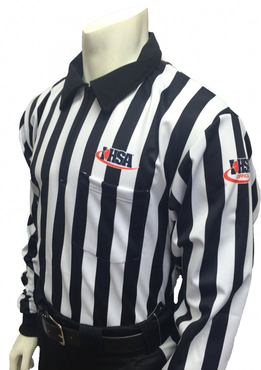 IHSA Long Sleeve Football Referee Shirt