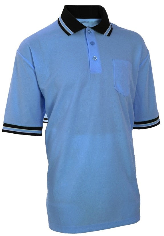 Carolina Blue With Black Trim Umpire Shirts, Umpires Apparel, Clothing, Umpiring Uniforms and