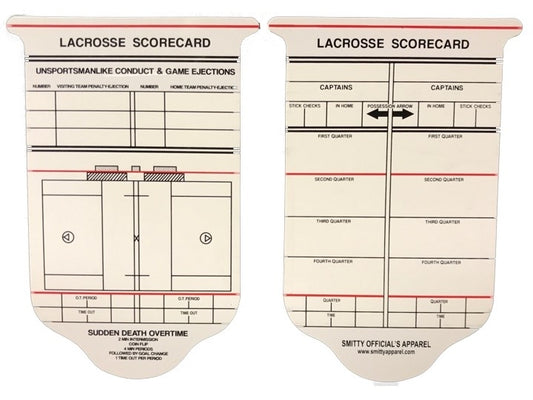 Lacrosse Referee Reusable Game Card