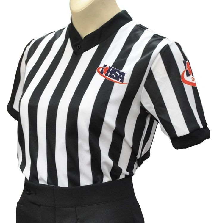 Women's IHSA "Body Flex" V-Neck Basketball Referee Shirt