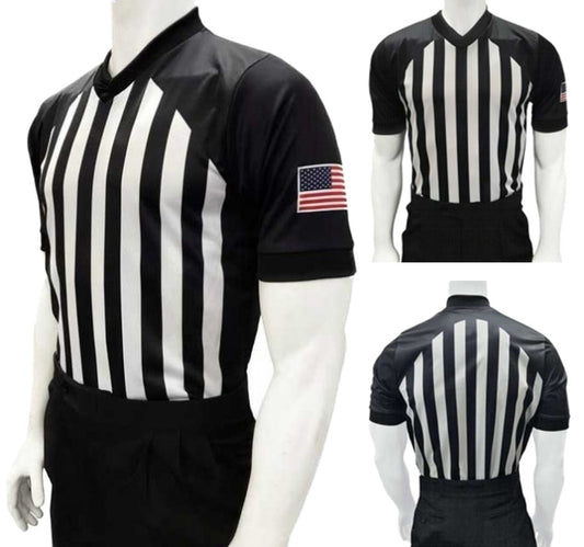 Referee Store | (New) NCAA Basketball Official Performance Mesh Shirt Black & White Adult X-Large