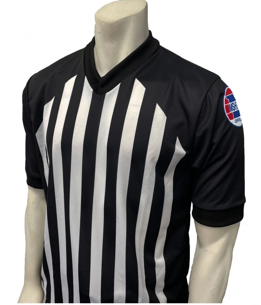 MSHSAA "Body Flex" Basketball Referee Shirt W/ 3" Black Side Panels